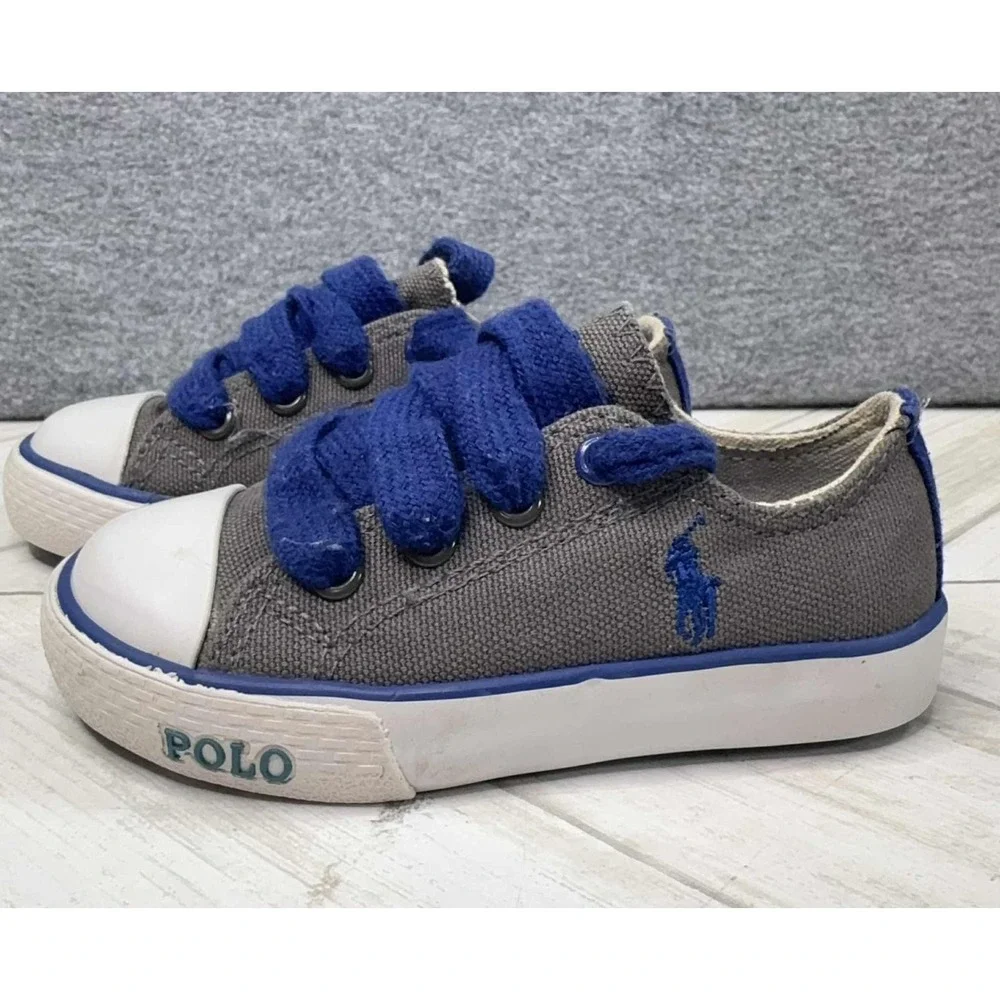 Polo‎ Ralph Lauren Toddler Little Kids Size 5 Carson Laceless Shoes Preppy Pony